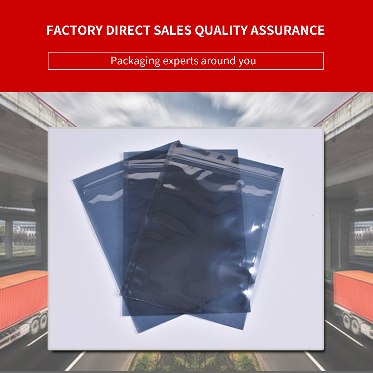 Plastic Anti Static Self Sealing Bags 100PCS Multi Size Resealable