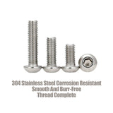 M3 M4 M5 500PCS Stainless Steel Hex Socket Screw Nut Set