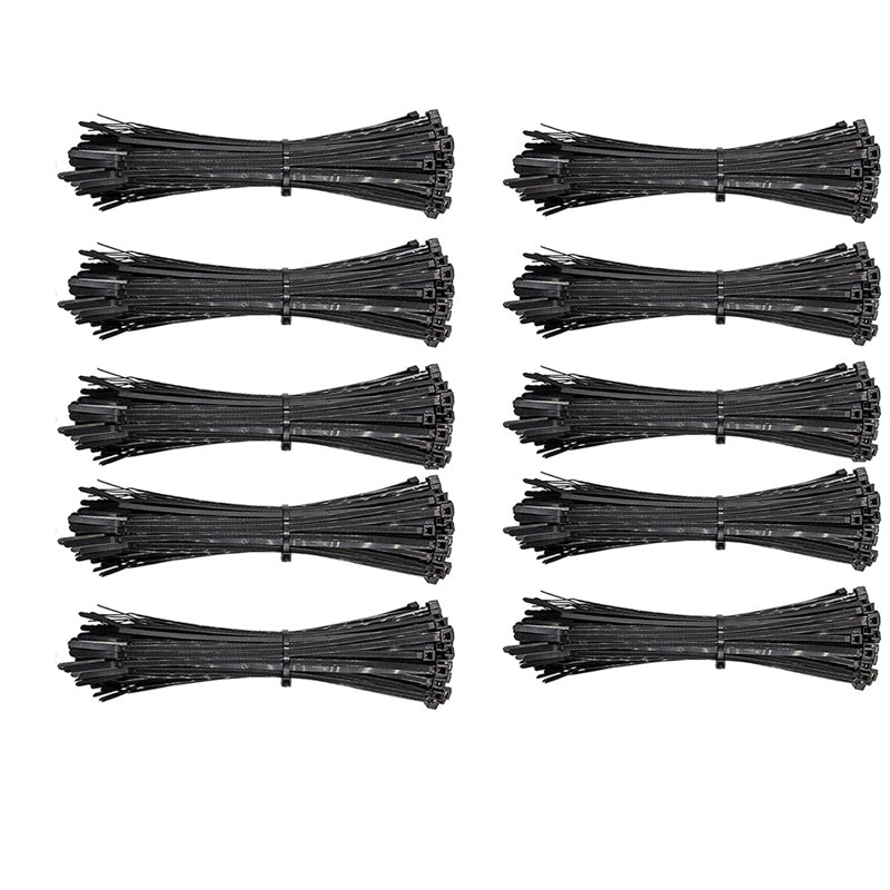100-500PCS Nylon Cable Ties UV Resistant Zip Wire Ties Bulk Pack